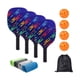 thumbnail image 3 of Juego de paletas de pickleball portátiles con pelotas para interior y exterior. 4 paletas, 3 of 9