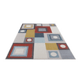 thumbnail image 3 of Ladole Rugs Ayala Bohemian Geometric Squares and Rounds Contemporary Multicolor Indoor Area Rug Carpet, 4x5 (3'11" x 5'3", 120cm x 160cm), 3 of 6