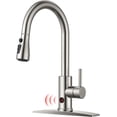 thumbnail image 1 of Robinet de Cuisine avec Modes de Pulvérisation à Descente, Acier Inoxydable, Haut Arc, Robinets d'Évier de Cuisine Vintage, Poignée Unique, Robinet Extractible pour Ferme, Caravane, VR, Bar, pour Ou Trou, Nickel Brossé, 1 of 6