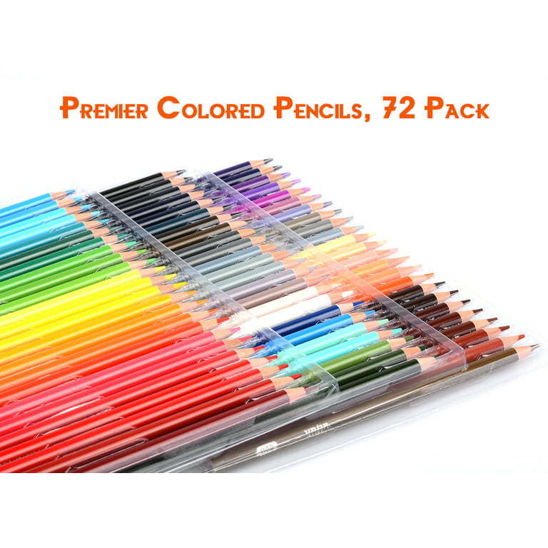 72 Colored Pencils for Adult Coloring Book, Coloring Pencils Set, Artist Soft Core Oil Based Color Pencil Sets, Included Sharpener, Handmade Canvas