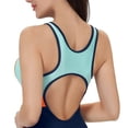 thumbnail image 5 of VgaVtl Plus Size Women Wetsuits Racerback Summer Ladies Swimsuits One Piece Blue Tummy Control Athletic Beach Surf Suit, 5 of 5