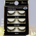 thumbnail image 3 of 3 pares de pestañas postizas largas 3D, maquillaje, pestañas negras gruesas y naturales, 3 of 6