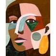 thumbnail image 2 of Borges, Victoria 26x32 Black Ornate Wood Framed with Double Matting Museum Art Print Titled - Geo Face I, 2 of 4