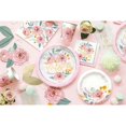 thumbnail image 2 of Soft Pink Painted Floral "Mr. & Mrs." Bridal Shower Plates, 9 in, 8ct, 2 of 4