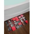 thumbnail image 2 of Industrial Bath Mat, Fuse Cabinet Close Up Photo Industrial Type Junction Cables Box Electricity, Non-Slip Plush Mat Bathroom Kitchen Laundry Room Decor, 29.5 X 17.5 Inches, Red White Grey, Ambesonne, 2 of 2