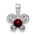 thumbnail image 1 of FB Jewels Sterling Silver Rhodium-plated Garnet Pendant, 1 of 2
