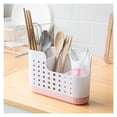 thumbnail image 3 of Kitchen Cutlery Organizer Household Cutlery Storage Box Drainable (Pink)-, 3 of 5
