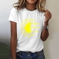 thumbnail image 2 of WTXUE T-Shirts à Manches Courtes, Col Rond, T-Shirts Graphiques pour Femmes, Tournesol, T-Shirt d'Été Ample en Coton Floral, Chemises pour Femmes / Décontracté pour Femmes Grande Taille Blanc/tournesol L, 2 of 6