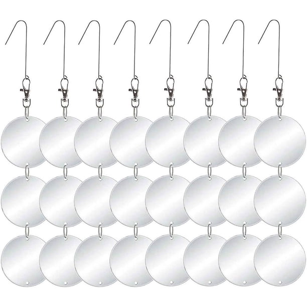 Paquete grande de 24 piezas: reflectores de pájaros de doble cara altamente reflectantes, mejores dispositivos para ahuyentar pájaros para mantener alejados a todos los pájaros como el pájaro car