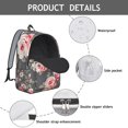 thumbnail image 4 of Flowers Print Student Backpack for School College, Large Capacity Bookbag with Laptop Compartment, Sunflower Design Everyday Campus Backpack for Commuting Travel, Unisex Gift for Adults, 4 of 5