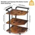 thumbnail image 4 of Countertop Corner Shelf, 3-Tier Industrial Wood Counter Corner Organizer Shelves, 4 of 7