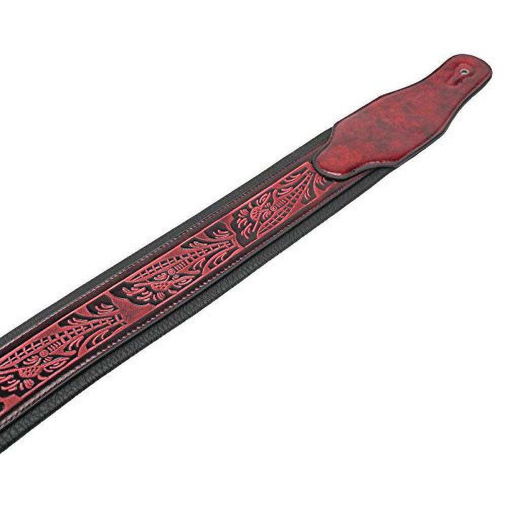 Walker & Williams GB-106 Black Cherry Padded Glove LeatherÂ Strap Live Oak Pattern