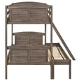 thumbnail image 5 of Maklaine 80" x 57" Twin over Full Wood Bunk Bed in Brown Finish, 5 of 9