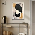 thumbnail image 3 of Milk Butterscotch And Dark Chocolate Brown Earthy Abstract Canvas Wall Art by Art Remedy, Black Floater Frame, 24"x36", 3 of 7