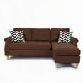 thumbnail image 5 of Modern Black Faux Leather Sectional Sofa 87" x 59" x 36"H, 5 of 5
