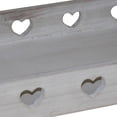 thumbnail image 2 of Benjara Farmhouse Style Rectangular Tray with Heart Shape Cutouts, Whitewashed, 2 of 3