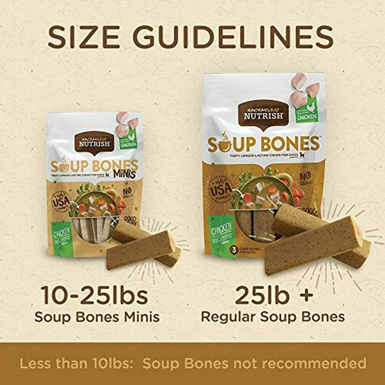 Rachael Ray Nutrish Soup Bones Dog Treats Chicken Veggies Flavor 6 Bones Walmart