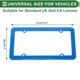 thumbnail image 4 of Marco de Placa de Licencia de Acero Inoxidable, Soporte para Placa de Licencia de Coche con Tornillos y Tapas, Marco Ancho de 4 Agujeros y Agujero Redondo Azul, 4 of 7