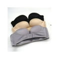 thumbnail image 5 of Women Sexy Strapless Gather Bra,Front Closure Push Up Invisible Lingerie, 5 of 5