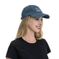 thumbnail image 7 of of Course I'm Right I'm Bob Baseball Cap Golf Dad Hat Adjustable Washed Denim Trucker Hats Unconstructed Snapback Cap for Men Women Unisex Adult,Navy, 7 of 7