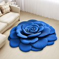 thumbnail image 1 of Feltree 3D Floral Print Non-Slip Soft Area Mat 24x24 Inch for Living Room Bedroom Entryway Home Decor, 1 of 8