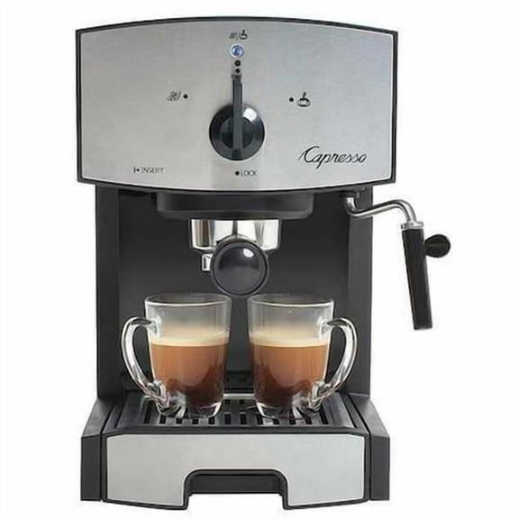 Capresso Black/Silver Dual Drip 42 oz. Espresso Machine