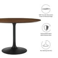 thumbnail image 5 of Modway Lippa 48" Round MDF Wood and Veneer Dining Table in Black/Walnut, 5 of 7
