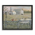 thumbnail image 3 of Stupell Industries Blossoming Trees Birds Perched Country Farm Fence Painting Jet Black Floating Framed Canvas Print Wall Art, Design by Pam Britton, 3 of 5
