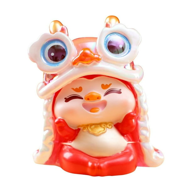Figura de dragón de dibujos animados de año Nuevo Chino, escultura Fengshui, decoración realista para Festival de Primavera, regalo de inauguración de Estilo A