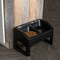 thumbnail image 2 of IRIS Adjustable Elevated Pet Feeder, Black, 2 Pk, 2 of 14