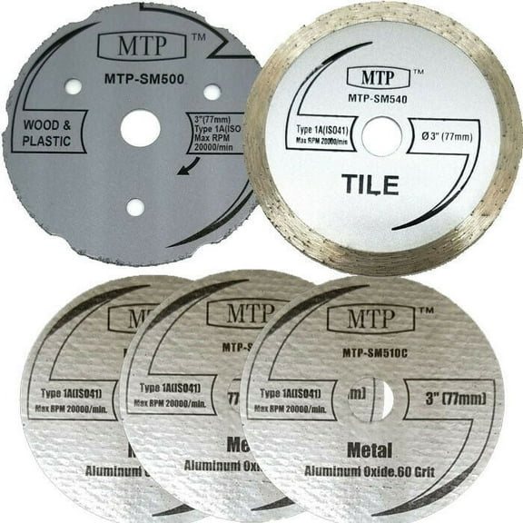 MTP 5x 3" Wood Plastic Metal Masonry Blade For Rigid PSBCS02 Milwaukee 2522-20 3" Cut off Tool Dremel Saw Max