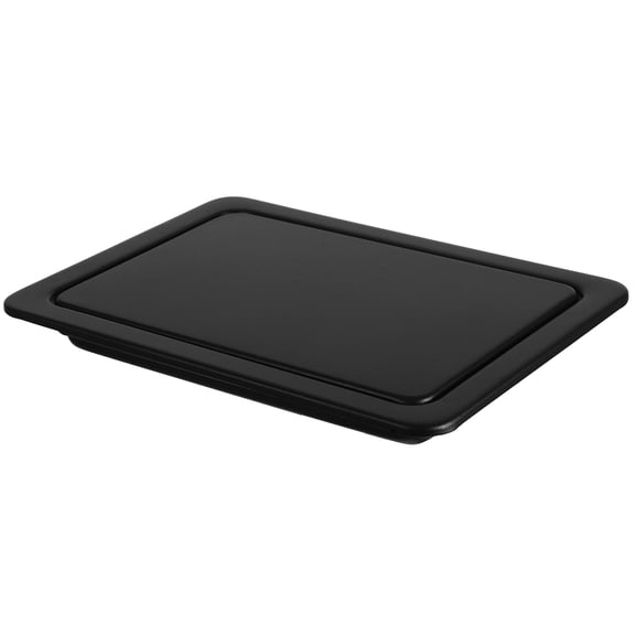 CRILSTYLEO Black 430 Stainless Steel Recessed Trash Bin Lid, Flip Cover for Kitchen