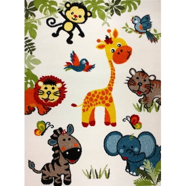 Momeni Lil Mo Whimsy Safari Area Rug 2' X 3' - Walmart.com