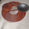 thumbnail image 4 of Mesa de té helado de alta calidad de olmo antiguo, juego completo, combinación de madera maciza, mesa redonda para tetera hirviendo, mesa para balcón, 4 of 5