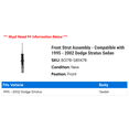 thumbnail image 2 of Front Strut Assembly - Compatible with 1995 - 2002 Dodge Stratus Sedan 1996 1997 1998 1999 2000 2001, 2 of 2
