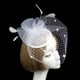 thumbnail image 5 of Sombrero de plumas  para mujer facial Blanco Colco mini sombrero superior, 5 of 7