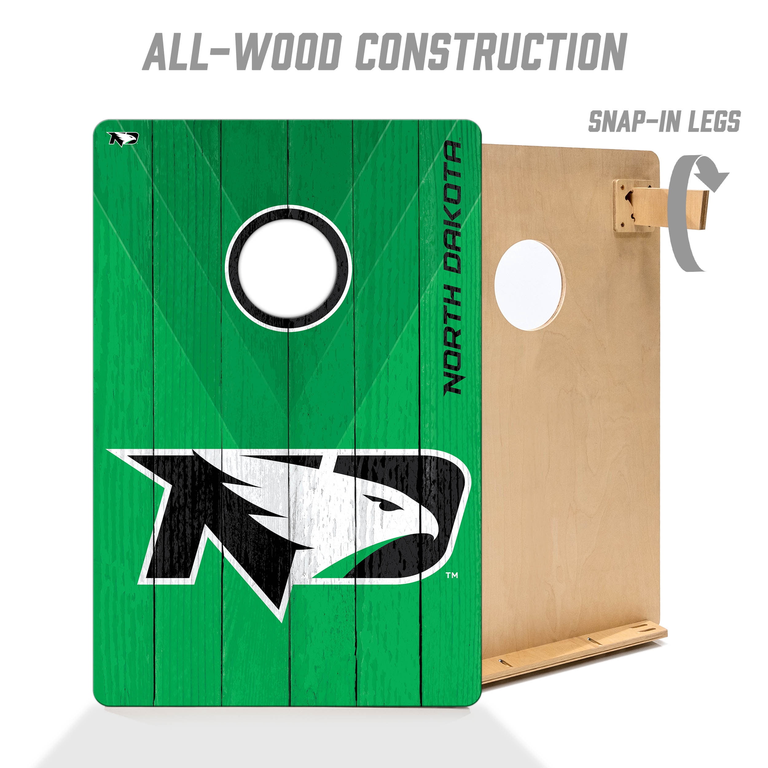 YouTheFan NCAA North Dakota Fighting Hawk 2' x 3' Cornhole Game No Bags