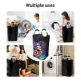 thumbnail image 5 of DouZhe 50L Rectangular Laundry Basket, Vintage Grunge Skull American Flag Prints Waterproof Foldable Laundry Hamper with Aluminum Handles, 5 of 6