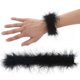 thumbnail image 3 of Vogacara 2 pack/lote, puños de plumas no tóxicos, de piel, costuras finas, inodoro y no se desprende, peludo Juguetes de construcción Negro, 3 of 6
