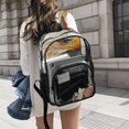 thumbnail image 3 of Iauyy Clear Backpack Heavy Duty PVC Transparent Backpack for College Workplace, Vivid Bird Pattern, 3 of 8