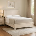 thumbnail image 6 of Charie King Bed with Panel-Style Headboard- Tapered Legs- White Wood, 6 of 6