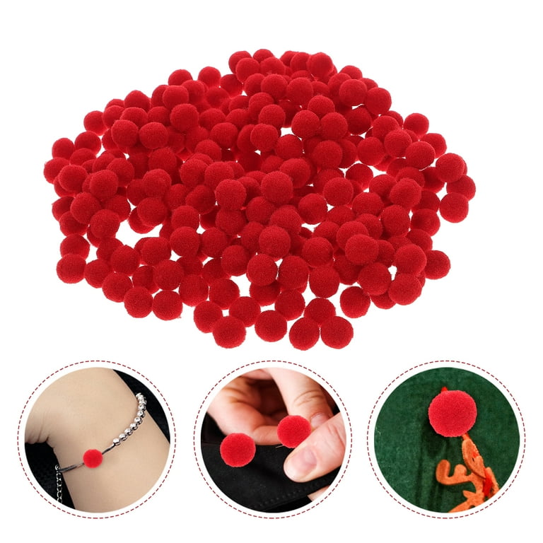 600pcs Multi-use Pompom Balls Diy Crafts Pom Poms Diy Arts Red Pom Pom Balls  