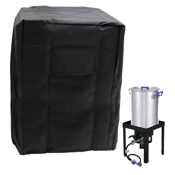 Turkey Fryer Seafood Cooker Cover, 15.7*29.9 inch Outdoor Deep Fryer Dust Cover, Replacement for Creole Feast and King Kooker (Large)