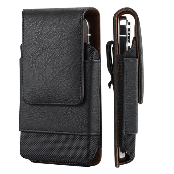 Venoro Premium Universal Phone Holster - Leather & Oxford Pouch with Belt Clip Case