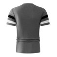 thumbnail image 5 of Cmfcve Round Neck T-shirts for Men Short Sleeve Pullover Sports T-shirt Elastic Patchwork Tee Tops, 5 of 9