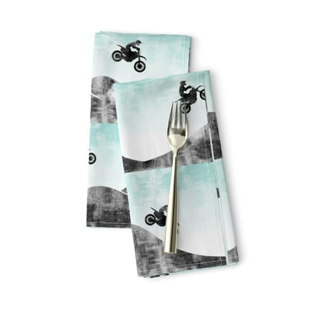 Motocross Motorcycle Dirt Bike Baby Cotton Dinner Napkins By