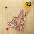 thumbnail image 6 of Coerni Boho Baby Girl Clothes Spring Summer Floral Cotton Ribbed Sleeveless Vest Bell Bottom Outfits Clothes Clothes Crop, 6 of 6