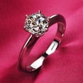 thumbnail image 2 of Anillos de Color oro blanco que nunca se desvanecen, anillo de circón de alta calidad para mujer, banda de boda de plata tibetana Original, accesorios de joyería nupcial Tan Jianjun unisex, 2 of 2