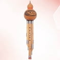 thumbnail image 1 of PENGXIANG Chinese Handmade Hulusi Bamboo Gourd Cucurbit Flute Ethnic Musical Instrument bB Key for Beginner Music Lovers (Random Pattern), 1 of 10