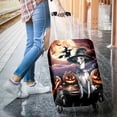 thumbnail image 3 of Spooky Halloween Night Witch Whippet Glowing Pumpkins Travel Luggage Cover Dog Lover Suitcase Dust Protective Decor - 12015, 3 of 5